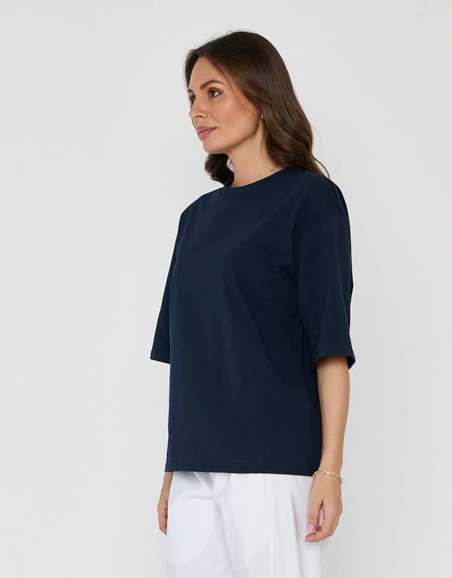 ALEXANDRA - Zuri T-Shirt Navy