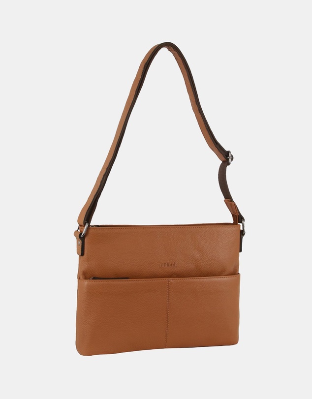Milleni - Milleni Ladies Genuine Leather Square Cross-Body Bag