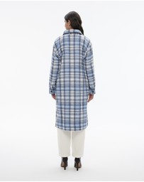 Witchery - Wool Blend Check Longline Shacket