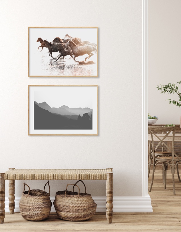 Olive et Oriel - Riviere Stallions Art Print