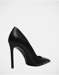 Steve Madden - Eden Black Leather Heels