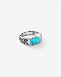Michael Hill - Turquoise Signet Ring in Sterling Silver
