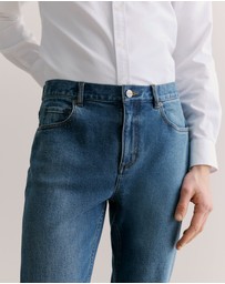 Trenery - Relaxed Fit Mid Wash Jean in Indigo Blue