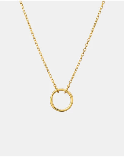 Zoe Olivia - 14K Gold Vermeil 'O' Thin Charm Necklace