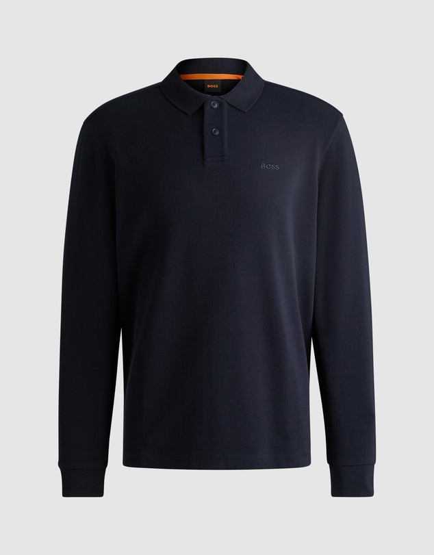 BOSS - Cotton-Blend Polo Shirt With Waffle Structure