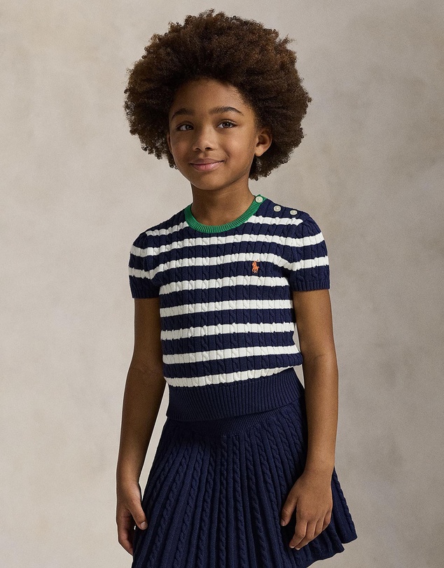 Polo Ralph Lauren - Striped Cotton Sweater & Skirt Set - Kids