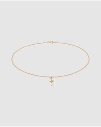 Elli Jewelry - Necklace Choker Cross Pendant Classic with Crystal in 925 Sterling Silver Gold Plated