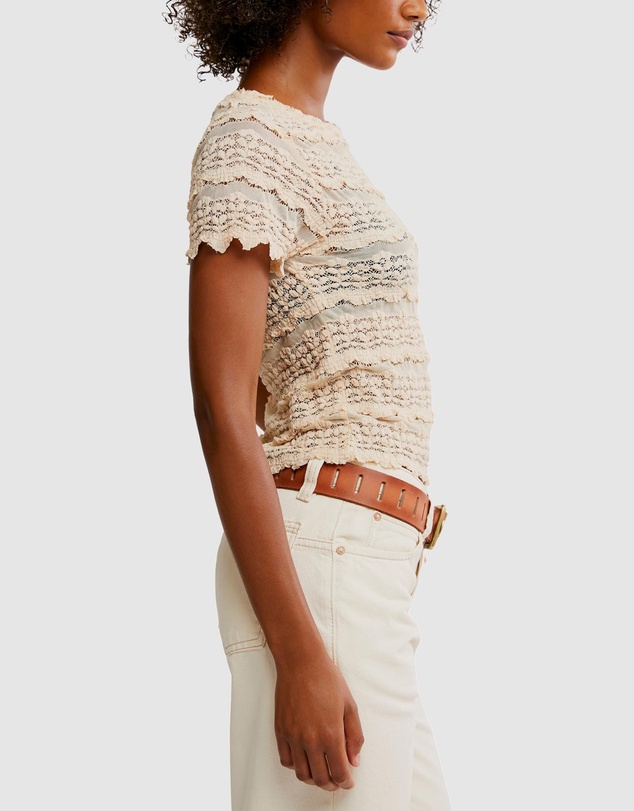 Free People - Angelina Lace Tee