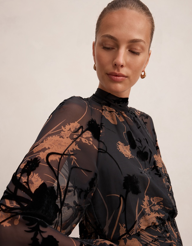 Forever New - Janelle Velvet Burnout Maxi Dress