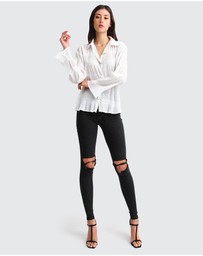 Belle & Bloom - Yoko Shirred Chiffon Blouse