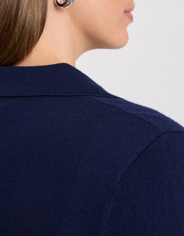 David Lawrence - Indira Merino Knit Polo Dress