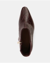 Wittner - Nina Croc Embossed Leather Ankle Boots