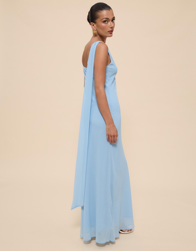 CHANCERY - Elly Asymmetric Draped Cowl Maxi Dress
