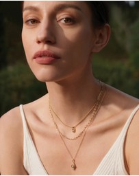 Ania Haie - Ania Haie Muse Gold Prl Padlock Necklace 45+5cm