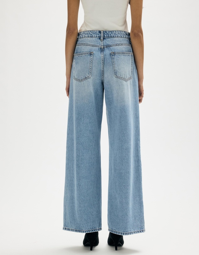Minima Esenciales - Ash Pressed Crease High Rise Jeans
