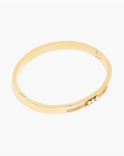 Lovisa - Waterproof Gold Plated Stainless Steel Diamante Hinged Bangle