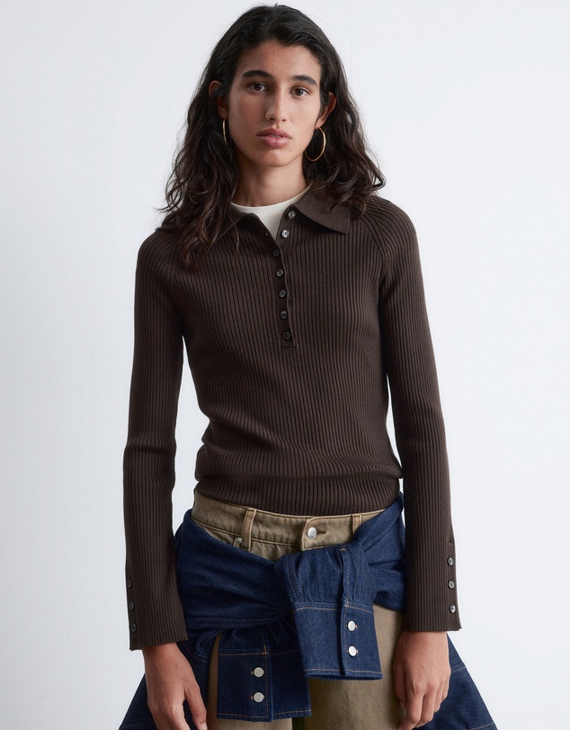 & Other Stories - Rib-Knit Polo Shirt