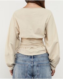 Pinky & Kamal - Waist Wrap LS top