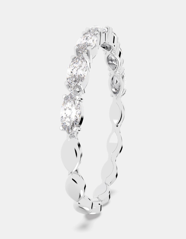 Swarovski - Matrix Vittore ring, Marquise cut, White, Rhodium plated