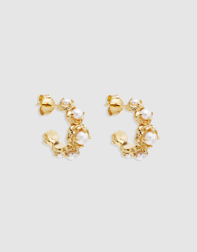 By Charlotte - Peace Within Pearl Hoops