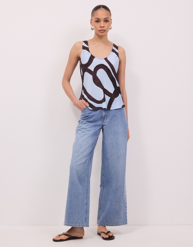 Calli - Chloe Abstract Print Cami Top