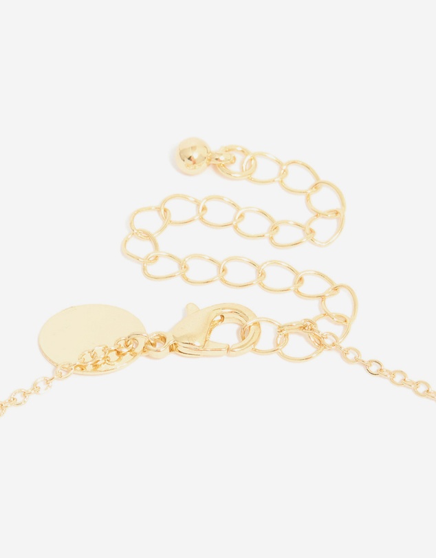 Lovisa - Gold Plated Brass Cubic Zirconia Pave Heart Necklace