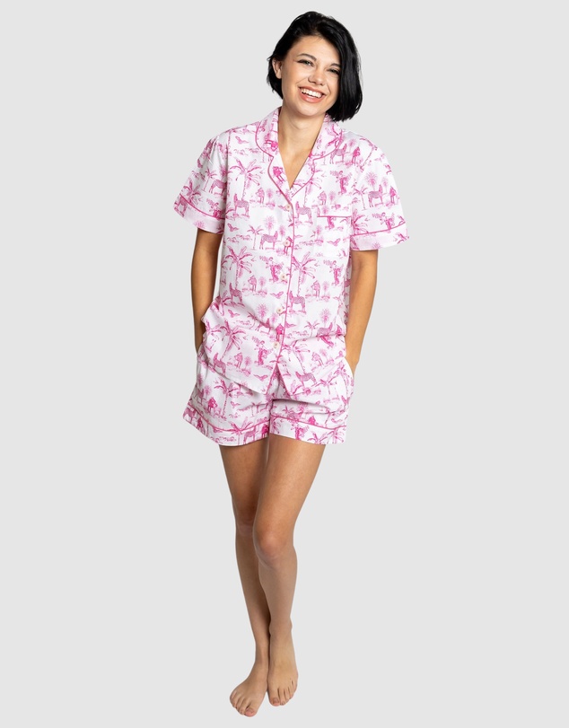 Sant And Abel - Women's Skydog Pink Short PJ Set