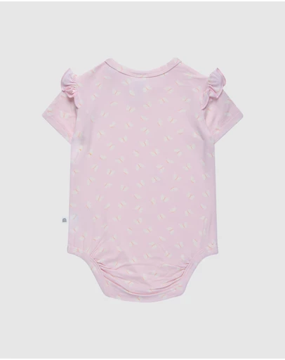 Kynd Baby - Frill Short Sleeve Bodysuit in Lilac Flutter