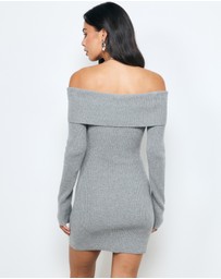 AERE - Zoe Off Shoulder Knit Mini Dress