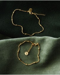 Najo - Cassiopeia Yellow Gold Anklet (23cm+ext)