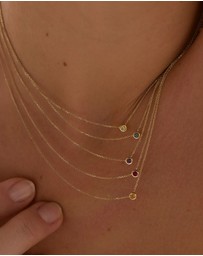 Kirstin Ash - Petite Birthstone Necklace July Ruby