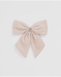 Country Road - Large Gingham Bow Clip