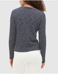 Seed Heritage - Self Stripe Textured Top