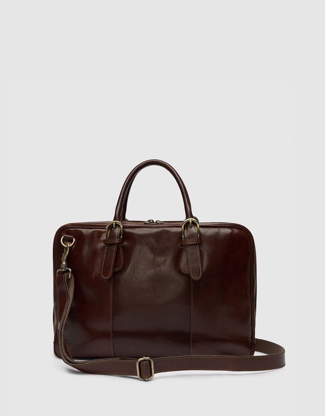 Republic of Florence - The Madrid Brown Briefcase