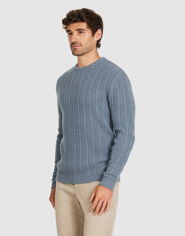 Tarocash - Rupert Wool Textured Crew Knit