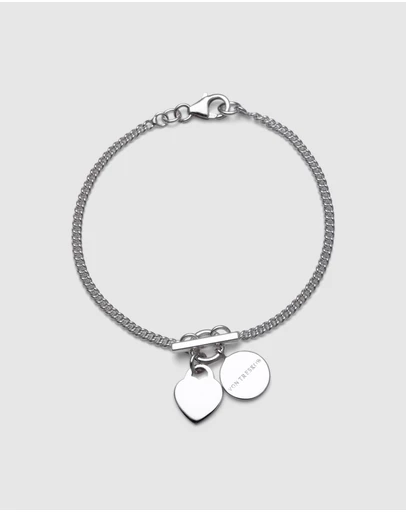 Von Treskow - Curb Bracelet With Flat Heart