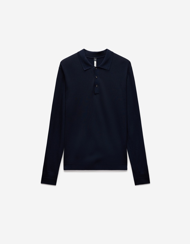 Calibre - Long Sleeve Tech Knit Polo Naval Blue
