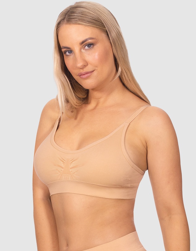 B Free Intimate Apparel - Wirefree Padded T-Shirt Bra (A-B-C-D-DD-E) Cup