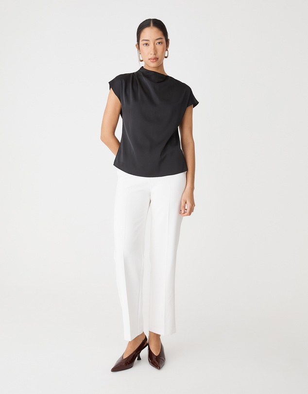Forcast - Zafina Pleated Draped Top