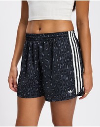 adidas Originals - Leopard Satin Shorts