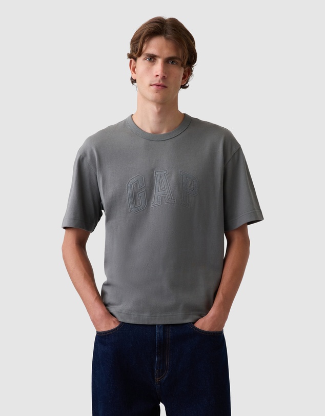 GAP - Intl SS Relaxed Heavy Cropped Logo T-Shirt