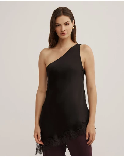 Witchery - One Shoulder Lace Top