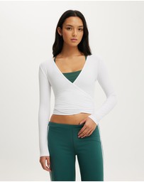 Cotton On Body Active - Active Rib Cross Front Long Sleeve