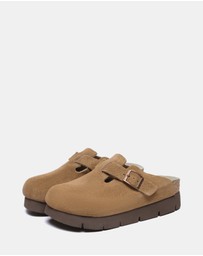 EVERAU - EverAU Ugg Brooklyn Platform Cow Suede Upper Clogs