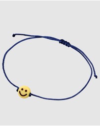Kuzzoi - ICONIC EXCLUSIVE - Bracelet Male Smiling Face Symbol Nylon Blue
