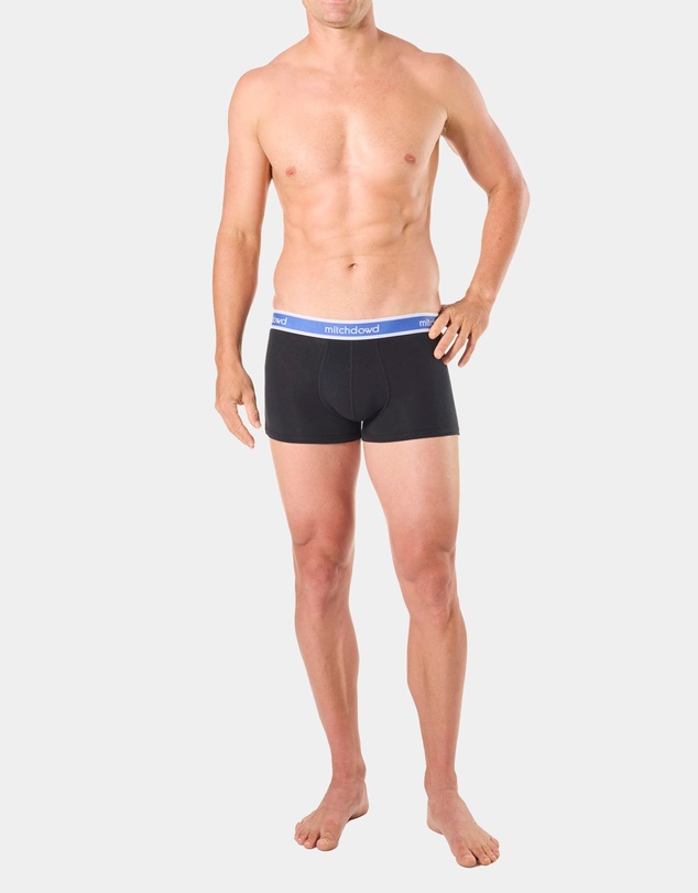 Mitch Dowd - Mens Plain Cotton Trunk 5 Pack - Black