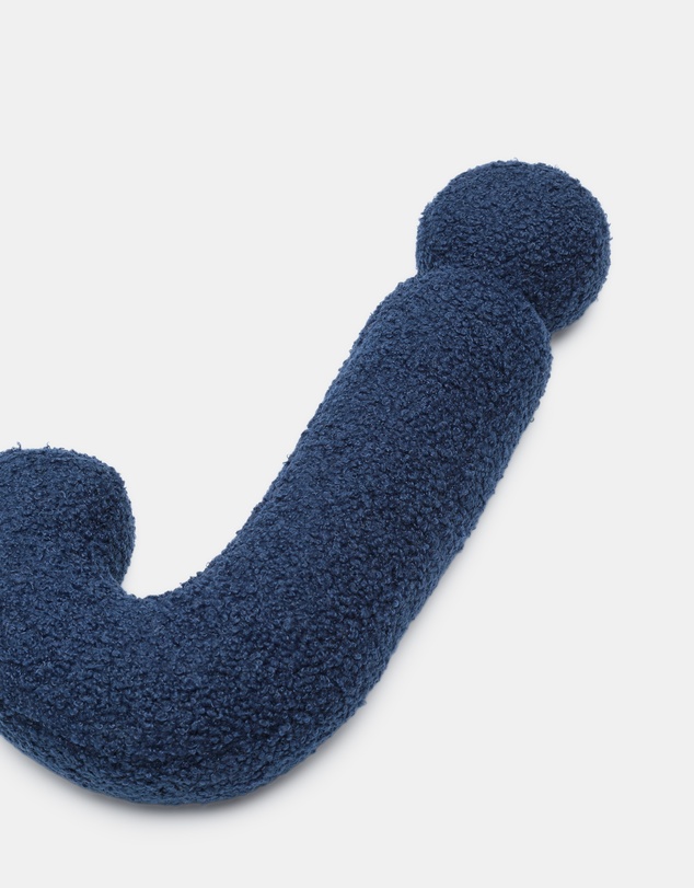 Seed Heritage - Blue Boucle Initial Cushion
