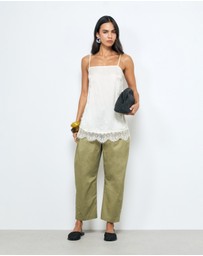 AERE - Sian Organic Cotton Barrel Leg Pants
