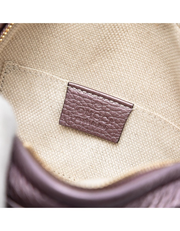 Pre-Loved by Azura Reborn - Pre-Loved Mini Metallic Pebbled Calfskin Soho Chain Crossbody