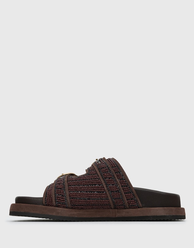 Betts - Cosmo Leather Buckle Flatform Slides